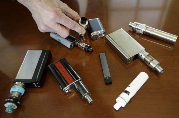Vaping devices in a file photograph. (AP Photo/Steven Senne)
