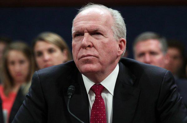 Former Director of the U.S. Central Intelligence Agency (CIA) John Brennan testifies before the House Permanent Select Committee on Intelligence on Capitol Hill in Washington on May 23, 2017. (Alex Wong/Getty Images)