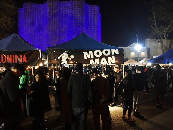 The Moon Man booth at the Queens Night Market. (Chris Blatchly)