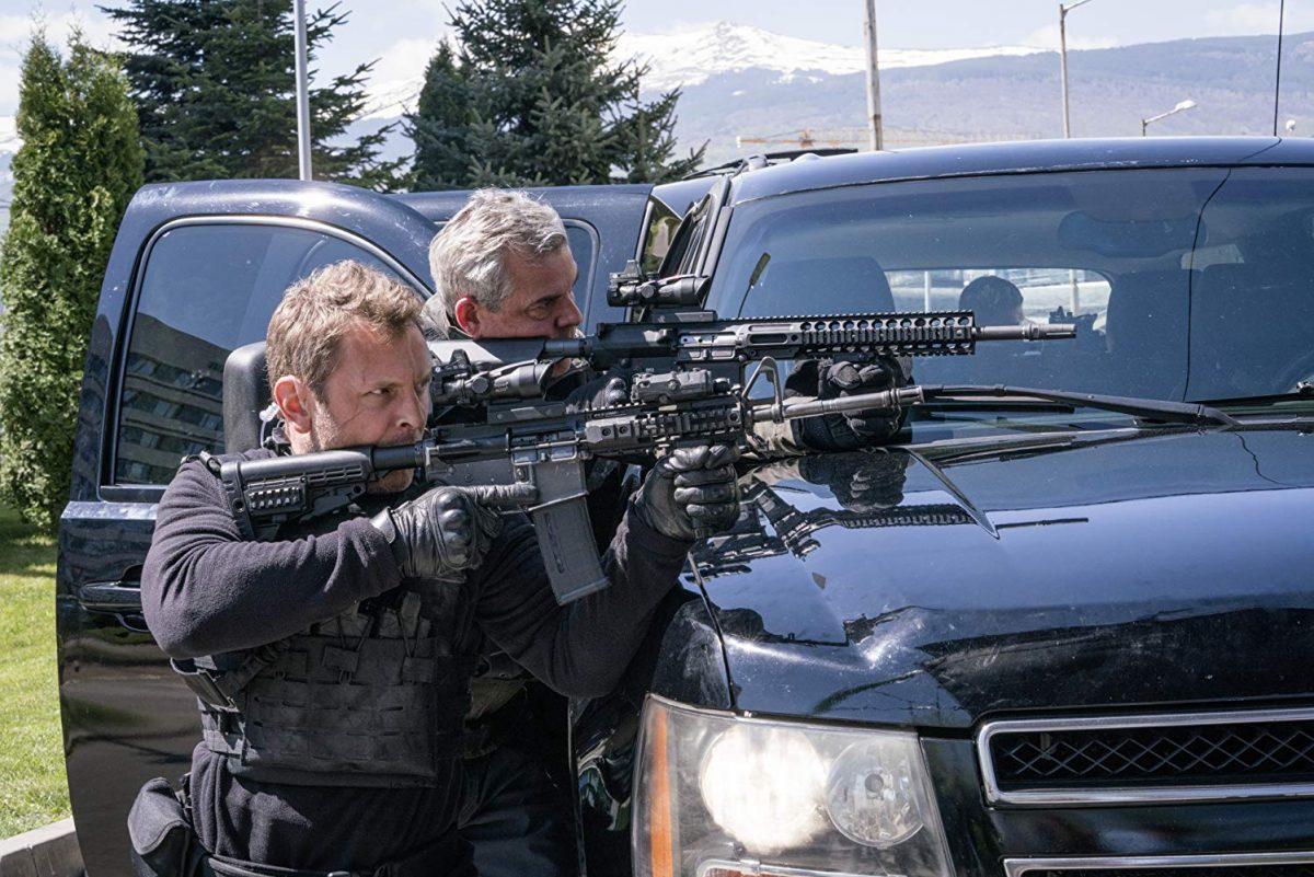 Danny Huston (R) stars in “Angel Has Fallen.” (Simon Varsano/Summit Entertainment)