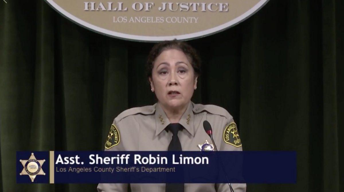 Asst. Sheriff Robin Limon speaks to reporters at a press conference in Los Angeles, on Aug. 24, 2019. (Los Angeles County Sheriff's Department)
