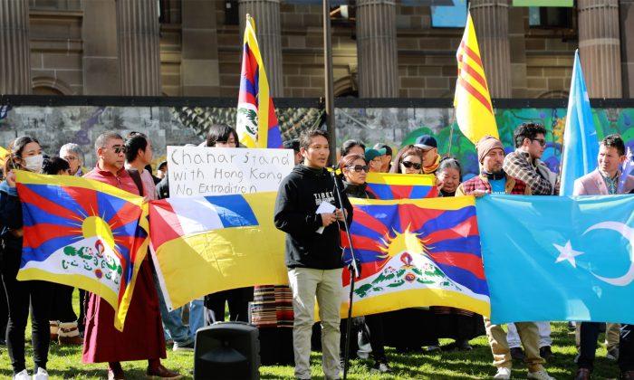 Tibetan Community Leaders Hold Rally to Support Hong Kongers’ Fight for Freedom