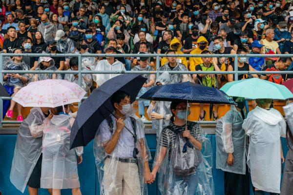 Protesters attend a rally in Kwai Chung towards Tsuen Wan in Hong Kong, on Aug. 25, 2019. (Billy H.C. Kwok/Getty Images)