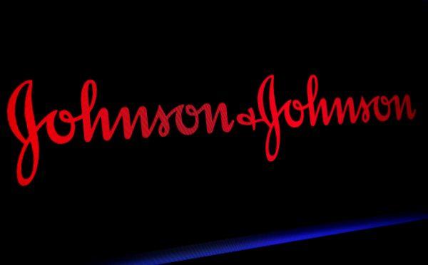 The Johnson & Johnson logo is displayed on a screen on the floor of the New York Stock Exchange (NYSE) in New York, on May 29, 2019. (Brendan McDermid/Reuters)