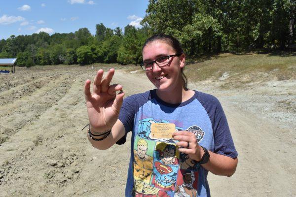 Miranda Hollingshead poses with her find. (Arkansas State Parks)