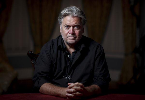  Steve Bannon, former White House Chief Strategist and former executive chairman of Breitbart News, at his home in Washington on Aug. 23, 2019. (Samira Bouaou/The Epoch Times)