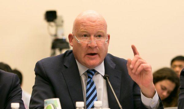 “Bloody Harvest” co-author Ethan Gutmann speaking during a congressional hearing on forced organ harvesting in Washington, D.C., on June 23, 2016. (The Epoch Times)