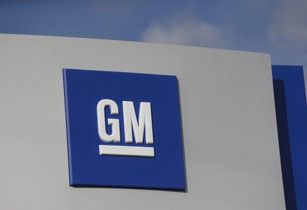 The GM logo is seen at the General Motors Warren Transmission Operations Plant in Warren, Michigan on Oct. 26, 2015. (Rebecca Cook/Reuters)