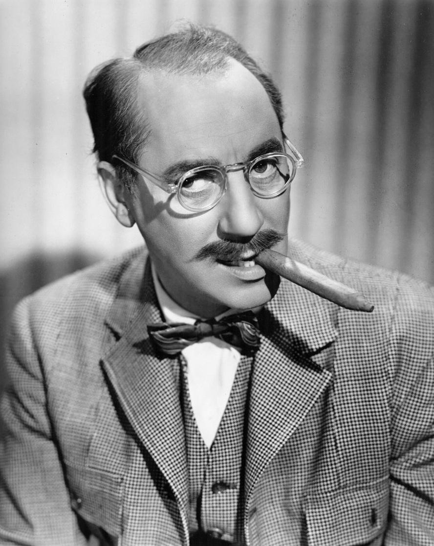 A publicity photo of American comedian Groucho Marx. (Public Domain)