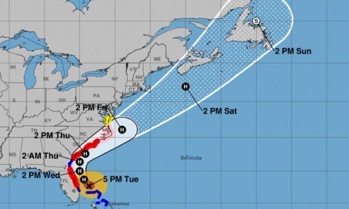 Hurricane Dorian’s Track Shifts Slightly West, Center Could Hit Carolinas