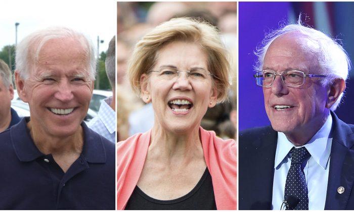 Economic Positions of the 2020 Democrat Leaderboard: Biden, Sanders, Warren