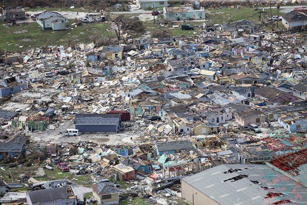 Destruction from Hurricane Dorian at Marsh Harbour in Great Abaco Island, Bahamas on Sept. 4, 2019. (Al Diaz/Miami Herald via AP)