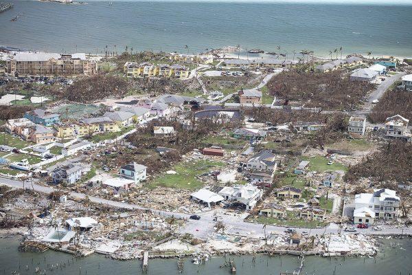 Destruction from Hurricane Dorian at Marsh Harbour in Great Abaco Island, Bahamas, on Sept. 4, 2019. (Al Diaz/Miami Herald via AP)