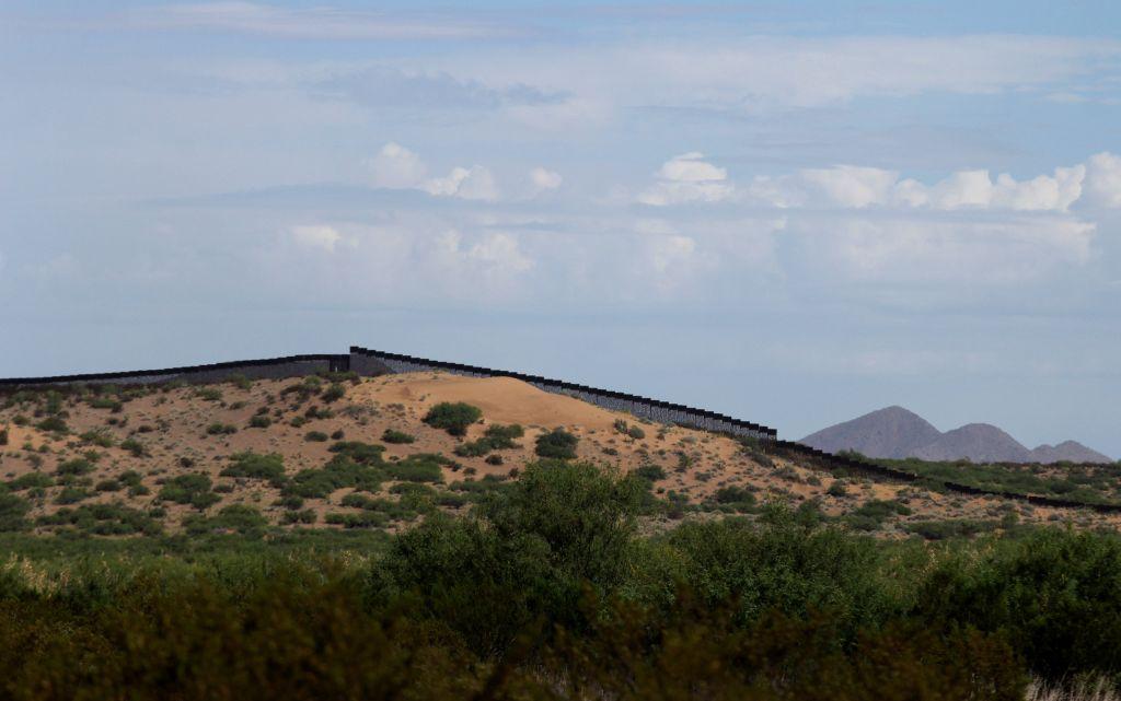 A portion of the wall on the US-Mexico border seen from the state of Chihuahua, Mexico, approximately 100 km away from Ciudad Juarez, on Aug. 28, 2019. (HERIKA MARTINEZ/AFP/Getty Images)
