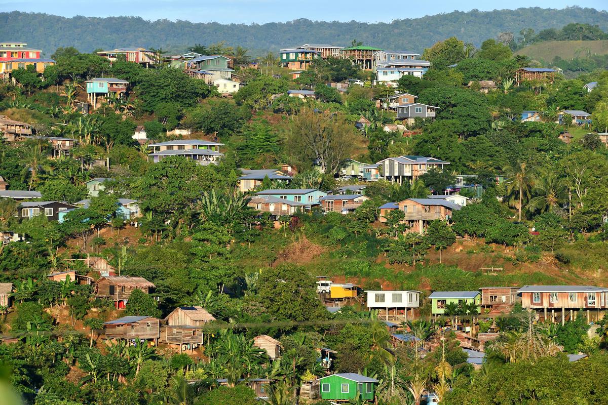 Houses are seen in Honiara in the Solomon Islands on June 3, 2019. (Darren England/AAP via Reuters)
