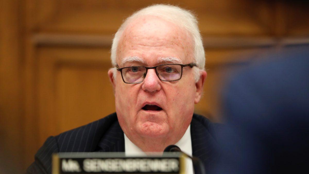 Rep. Jim Sensenbrenner, R-Wis., asks questions to former special counsel Robert Mueller, has he testifies before the House Judiciary Committee on Capitol Hill, in Washington. (Andrew Harnik/File Photo via AP)