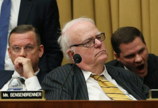 U.S. Rep. Jim Sensenbrenner (R-WI) (C) and ranking member Rep. Doug Collins (R-GA) (L) on Capitol Hill in Washington on April 3, 2019. (Mark Wilson/Getty Images)