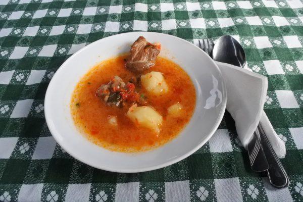 "Ciorba de carne la borcan," or soup of meat from the jar, a local specialty. (Phil Butler)