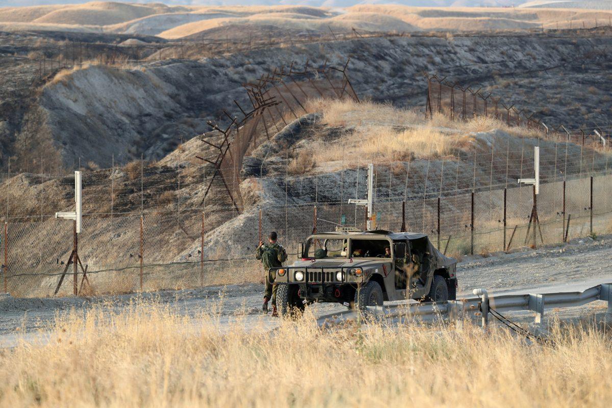 Israeli soldiers keep guard in Jordan Valley, the eastern-most part of the Israeli-occupied West Bank that borders Jordan on June 26, 2019. (Ammar Awad/Reuters)
