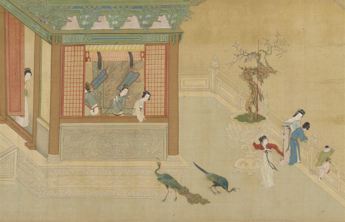 The first section of the handscroll “Spring Morning in the Han Palace” by Qiu Ying. National Palace Museum in Taipei, Taiwan. (Public Domain)