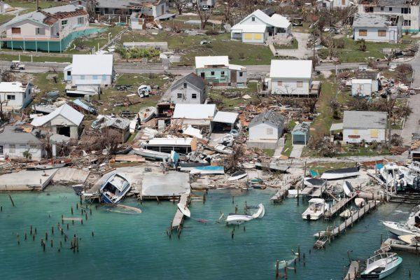 An aerial view of damage caused by Hurricane Dorian is seen on Great Abaco Island, Bahamas, on Sept. 4, 2019. (Scott Olson/Getty Images)