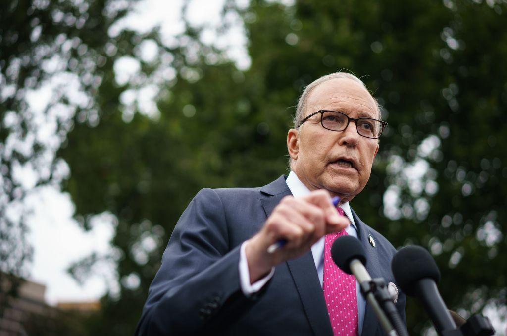 National Economic Council Director Larry Kudlow speaks to reporters outside of the West Wing of the White House in Washington, on September 6, 2019. (MANDEL NGAN/AFP/Getty Images)