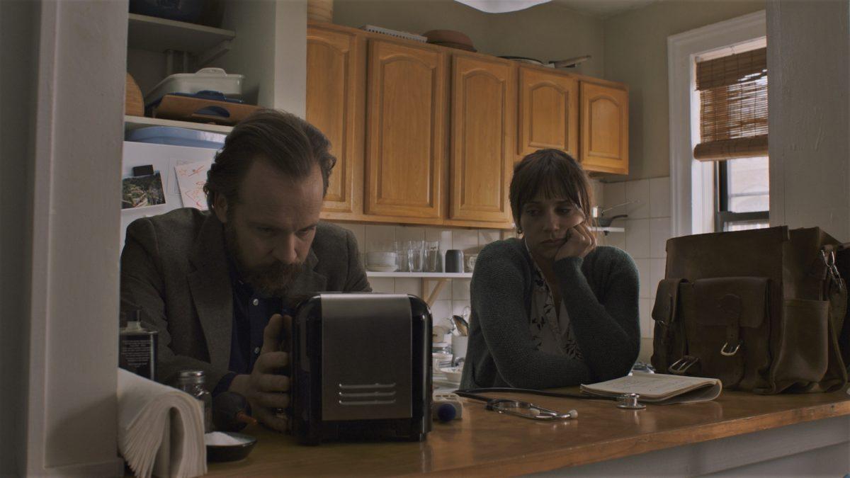 Peter Sarsgaard and Rashida Jones as "house tuner" and "patient" in "The Sound of Silence." (Auditory Pictures LLC)