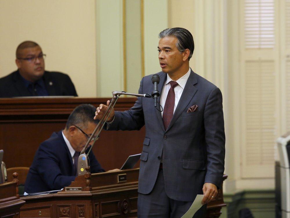 Assemblyman Rob Bonta, D-Alameda, speaks on the floor of the Assembly in Sacramento, Calif., on Sept. 10, 2019. (Rich Pedroncelli/AP Photo)