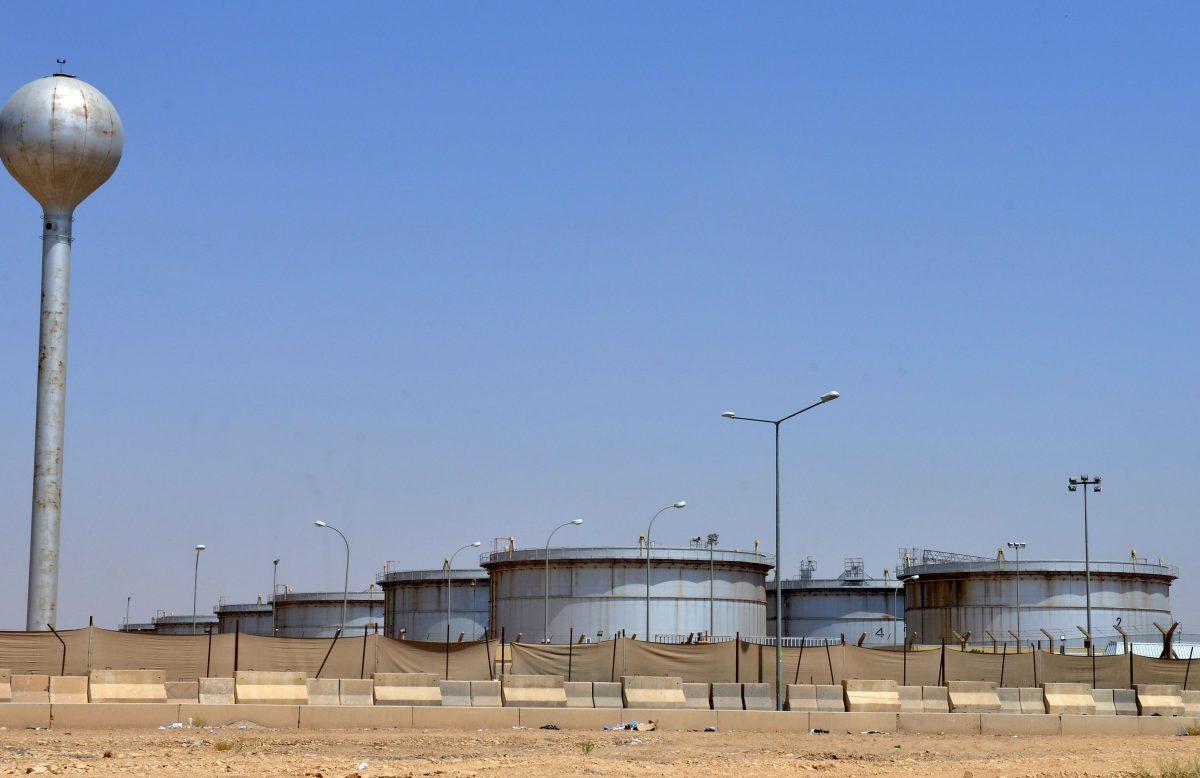 An Aramco oil facility at the edge of the Saudi capital Riyadh, on Sept. 15, 2019. (Fayez Nureldine/AFP/Getty Images)