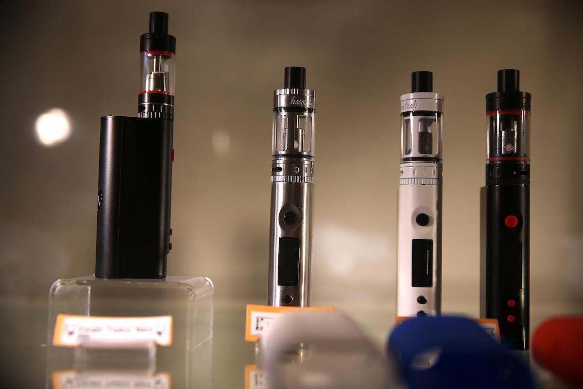 E-cigarettes on display. (Justin Sullivan/Getty Images)