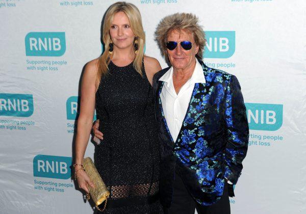 Rod Stewart and Penny Lancaster attend the Royal National Institure Of Blind People Summer Gala at London Hilton in London, England, on July 9, 2014. (Stuart C. Wilson/Getty Images)