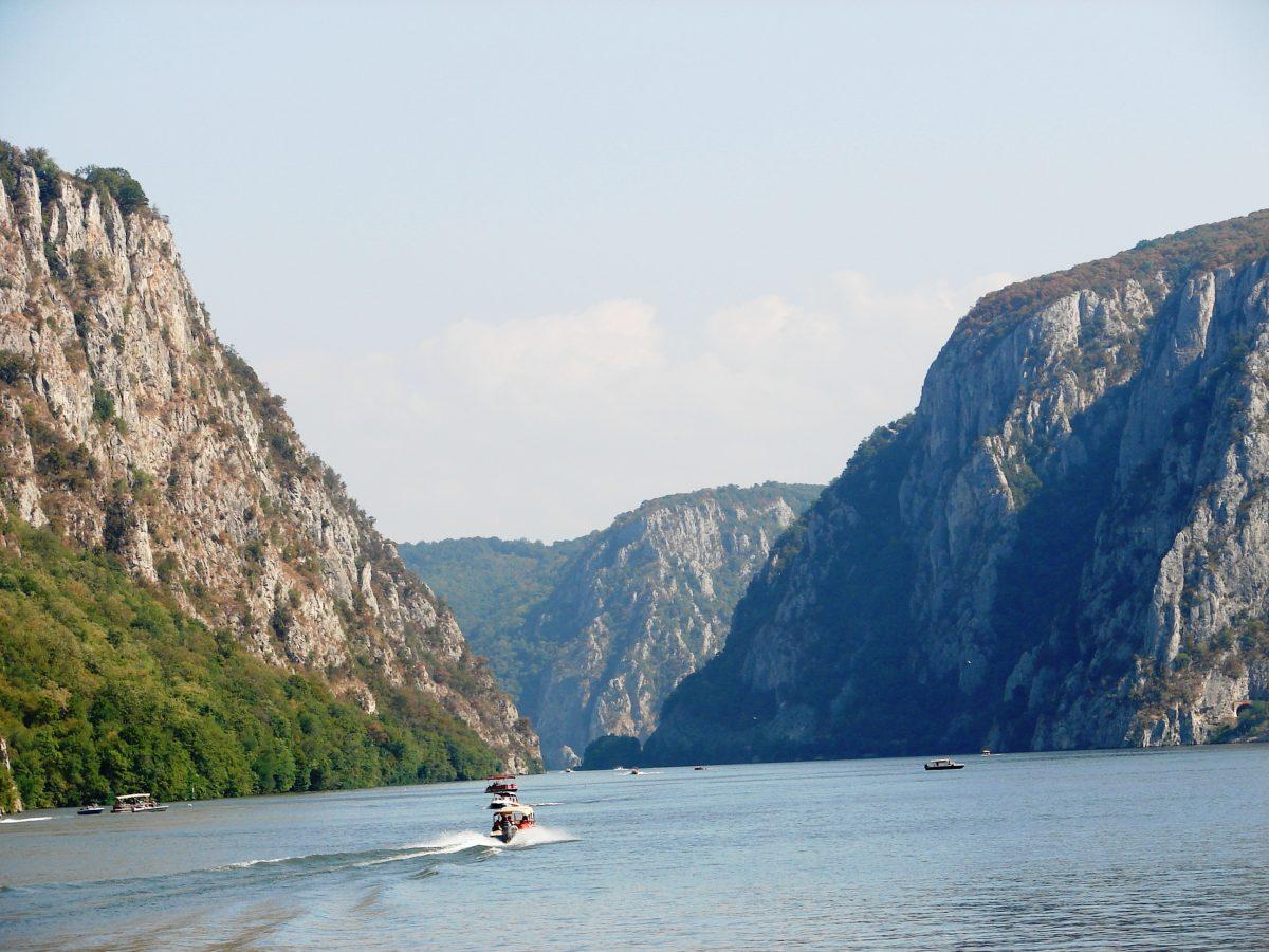 Cruising through the Iron Gates, an area of narrow gorges between Romania and Serbia. (John M. Smith)