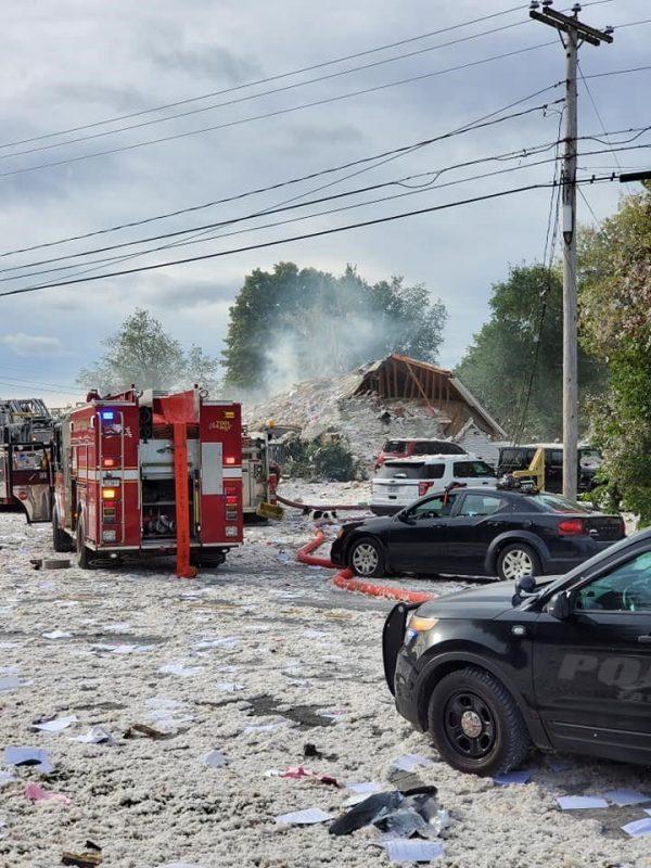 Officials said the explosion may have been triggered by a propane leak. (Courtesy Jacob Gage via CNN)
