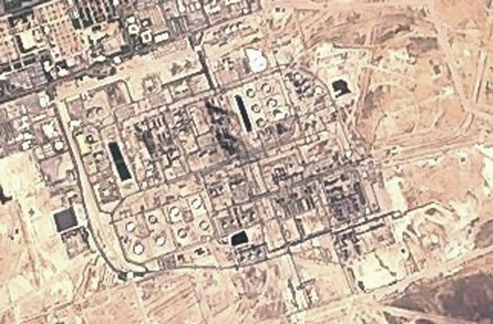 Saudi Aramco's Abqaiq oil processing facility in Buqyaq, Saudi Arabia. (European Commission via AP)