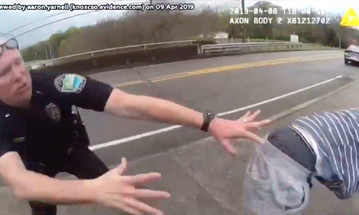 Tennessee Officer Saves Man From Jumping Off Bridge: Video