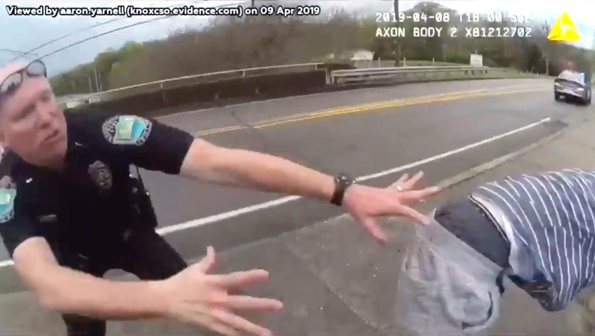 Tennessee Officer Saves Man From Jumping Off Bridge: Video