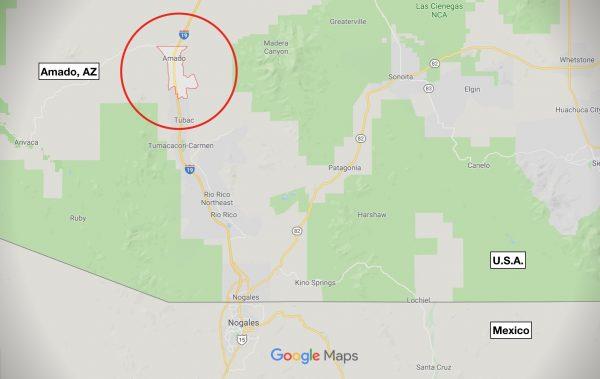 The approximate location of the CBP checkpoint near Amado, Ariz. (Google Maps)