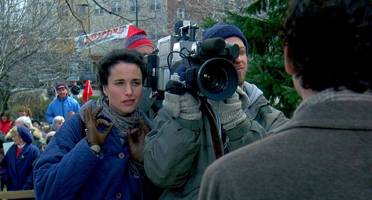 Rita Hanson (Andie MacDowell), a TV weather producer, in "Groundhog Day." (Sony Pictures Home Entertainment)