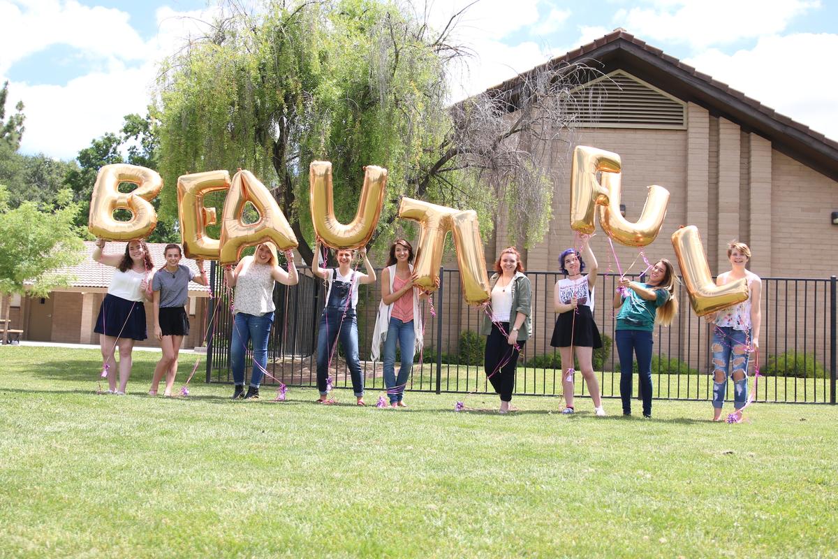 At a Beautiful! event at Sunrise Community Church in Fair Oaks, California. Minassian partners with churches and groups nationwide to host these events to help teen girls understand how beautiful they are.   (Courtesy of Jessie Minassian)