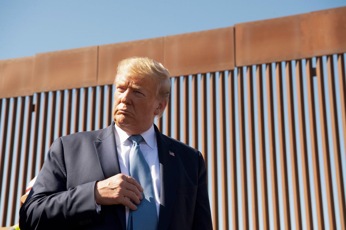 President Donald Trump during a visit to the southern border of the United States on Sept. 18, 2019. (Nicholas Kamm/AFP/Getty Images)
