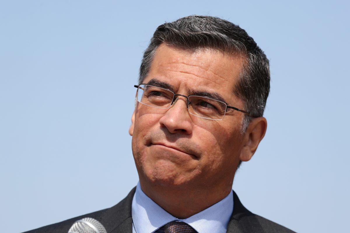 California Attorney General Xavier Becerra at a media conference in Los Angeles, on Aug. 2, 2018. (Lucy Nicholson/Reuters)