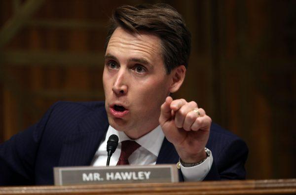 Sen. Joshua Hawley (R-Mo.) in Washington on May 1, 2019. (Win McNamee/Getty Images)
