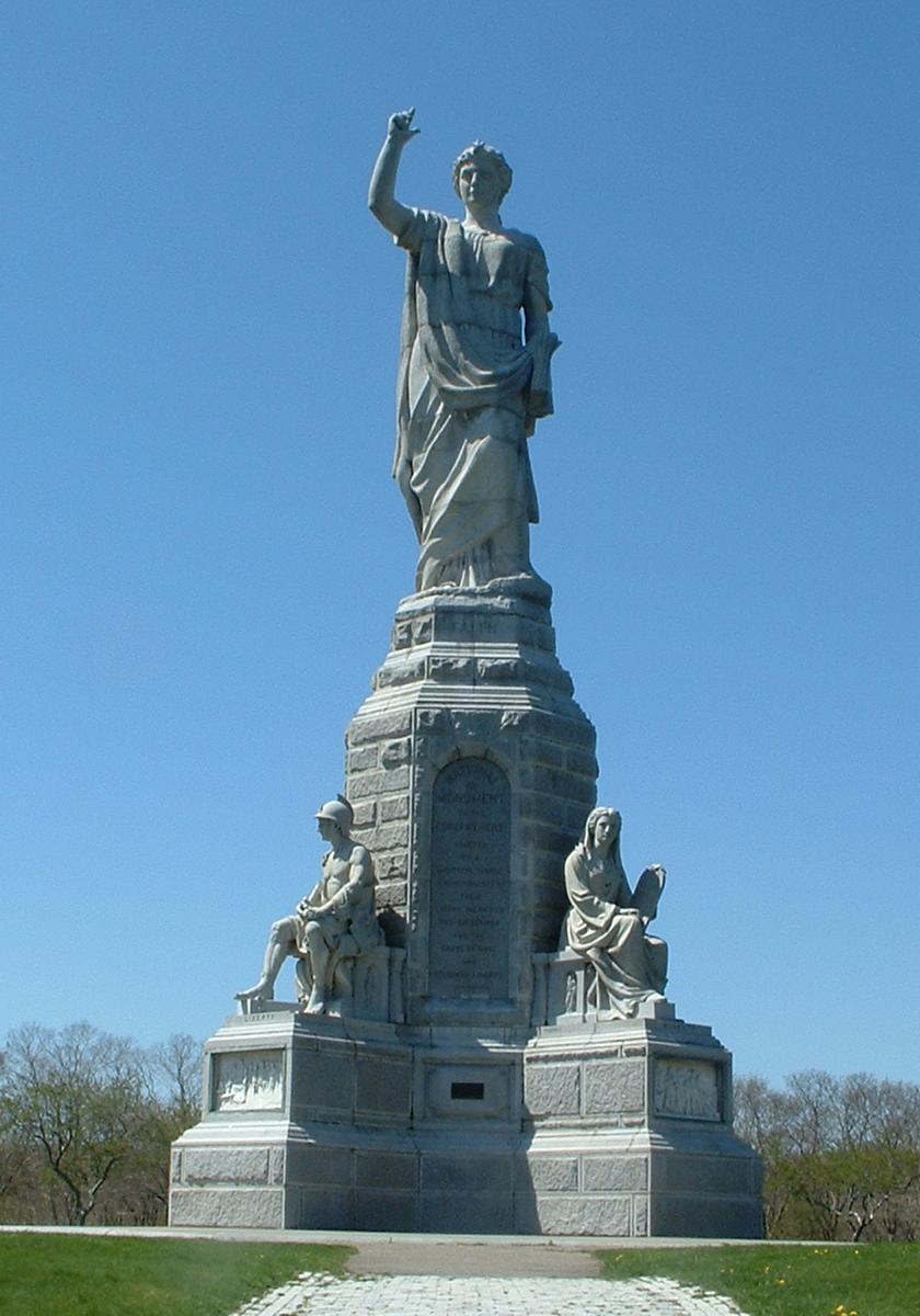 National Monument to the Forefathers, in Plymouth, Mass. (Public Domain)