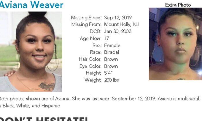 Missing NJ Teen Aviana Weaver Found Safe, Officials Say