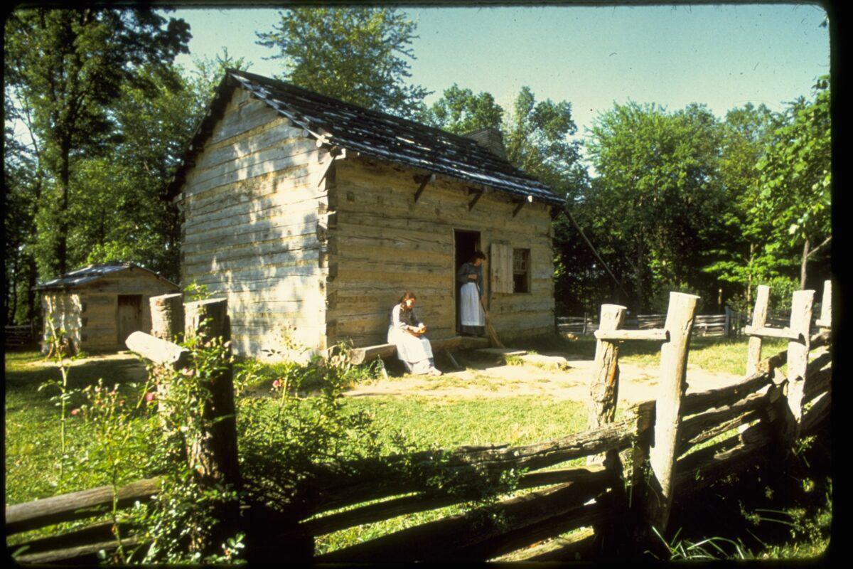 Lincoln Boyhood National Memorial in Indiana is a replica of the home that Sarah Bush Lincoln came to after marrying Thomas Lincoln. (Public Domain)