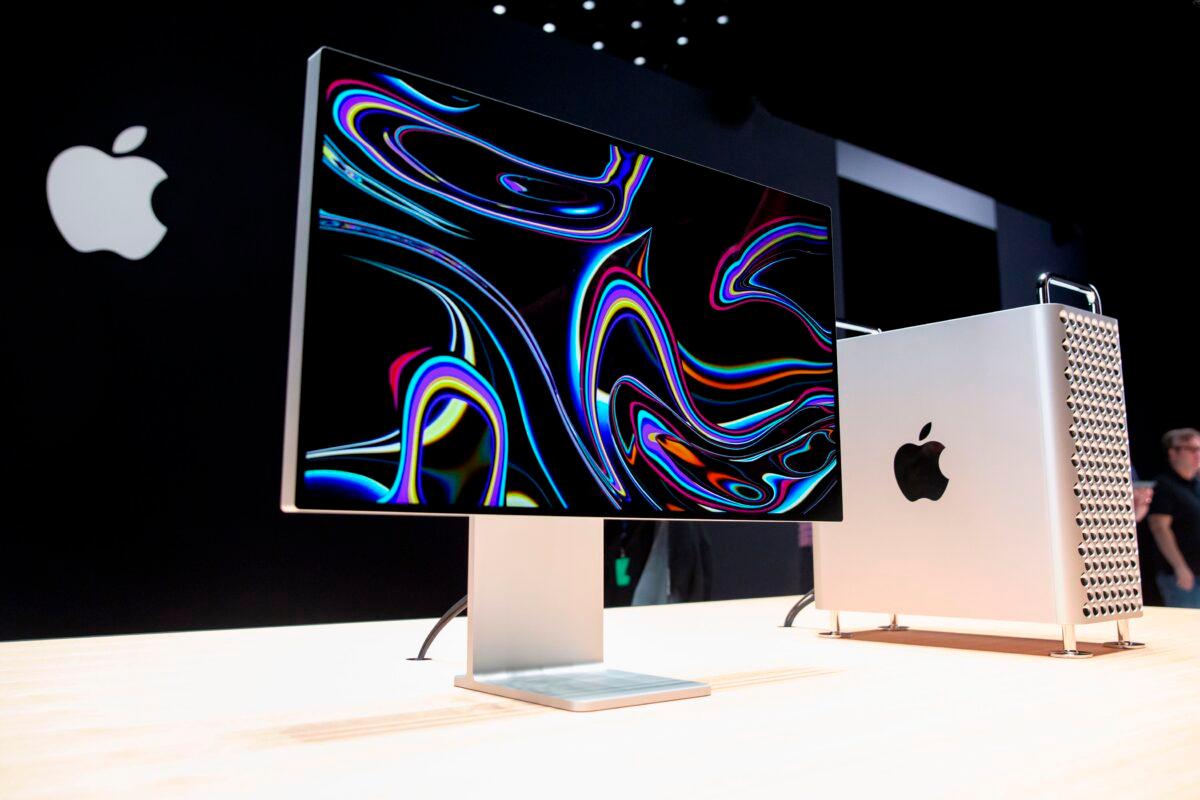 Apple's new Mac Pro sits on display in the showroom during Apple's Worldwide Developer Conference (WWDC) in San Jose, California, on June 3, 2019. (Brittany Hosea-Small/AFP/Getty Images)