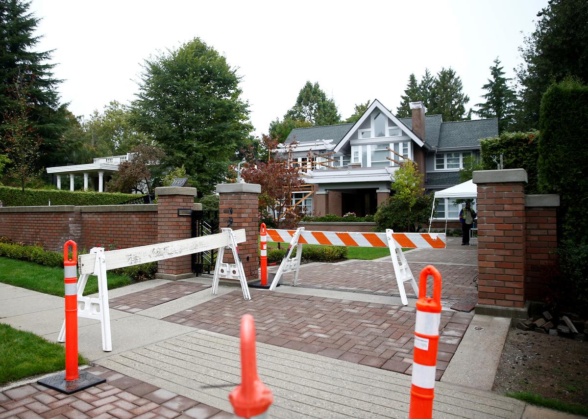 The home of Meng Wanzhou in Vancouver, British Columbia, Canada on Sept. 23, 2019. (Lindsey Wasson/Reuters)