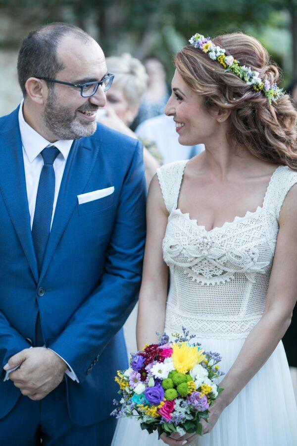 Minas Liapakis and Kallia Merkoulidi on their wedding day. (Courtesy of the family)