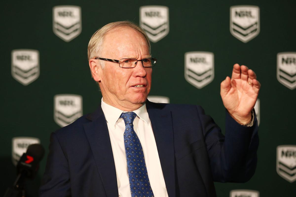 ARL Commission Chairman Peter Beattie speaks to the media during a NRL Media opportunity at Rugby League Central in Sydney, Australia on Aug. 23, 2018. (Matt King/Getty Images)