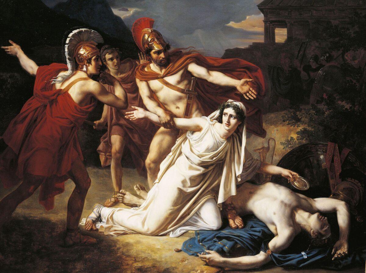 “Antigone Buries Polynice,” 1825, by Sébastien Norblin. National School of Fine Arts, Paris. (US-PD)